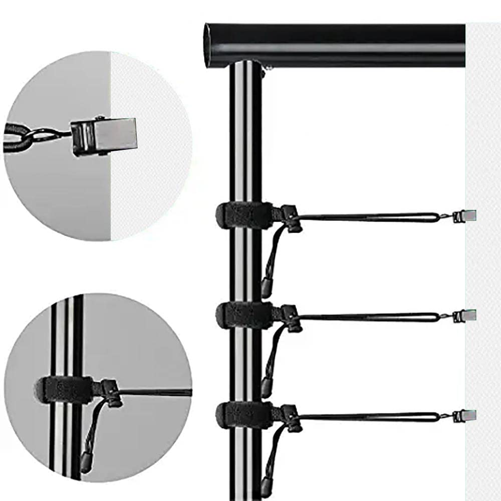 LYLYCTY 10x8ft White Backdrop Non-Woven Fabric Background Solid Color Photo Backdrop Studio Photography Props for Video Recording with 4X Spring Clamps,6X Clips WLY37