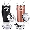 Grandpa and grandma ever travel tumbler set grandparents christmas gifts for grandma grandpa from grandkids grandchildren stainless steel insulated tumbler with 2 lids20oz blackrose gold  urban country home decor