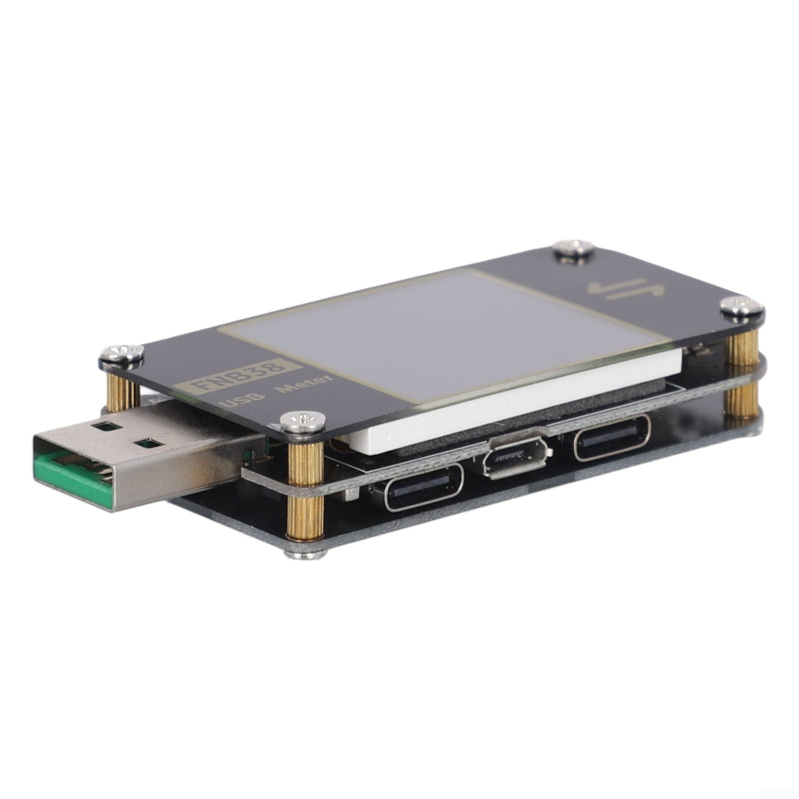 Fnb38 USB-Tester, Strom, Spannungsmesser, PD, QC, Schnellladeprotokollauslöser für Mobiltelefone, Powerbank, Ladeerkennung