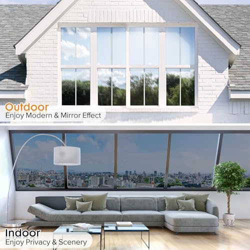 Image of LUTE One Way Window Tint for Home, Sliver, 35.4 inch x 78.7 inch