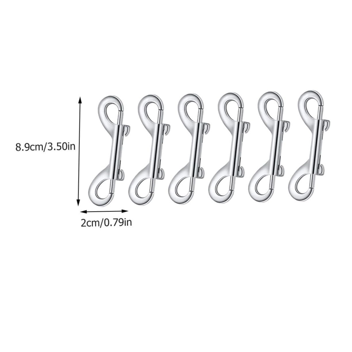 TIDTALEO Double Ended Bolt Snap Accessory Metal Dog Leash Hook Quick Release Silver Double-Headed Hook for Boating