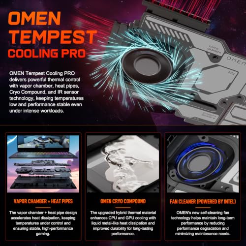 Image of HP Omen Max 16 inch 240Hz Ryzen AI 9 HX 375 & 5080 Gaming Laptop, 64GB DDR5+2TB