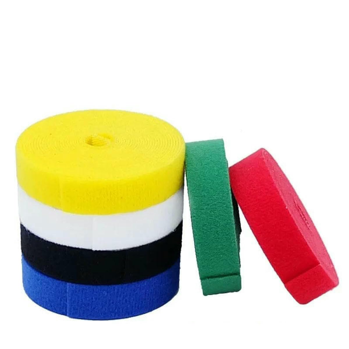 2/10M Cable Ties Reusable Loop Bundle Self Adhesive Fastener Accessories Nylon Strap Organizer Clip Wire Holder Management- -10M (2roll) - 15mm