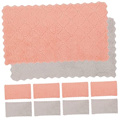 NIYANGLE 10Piezas Absorbent Kitchen Towels Double Sided Thick Cleaning Cloths For Countertops Multi Color Dish Rags