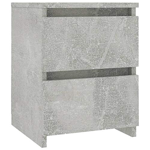 vidaXL Table de Chevet, Armoire de Lit, Table de Nuit, Meuble de Chambre à Coucher Maison Intérieur, Moderne, Gris Béton Bois d’Ingénierie