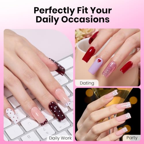 Image of Beetles Flat-X Soft Gel Nail Tips, Medium Square, 640Pcs, 16 Size