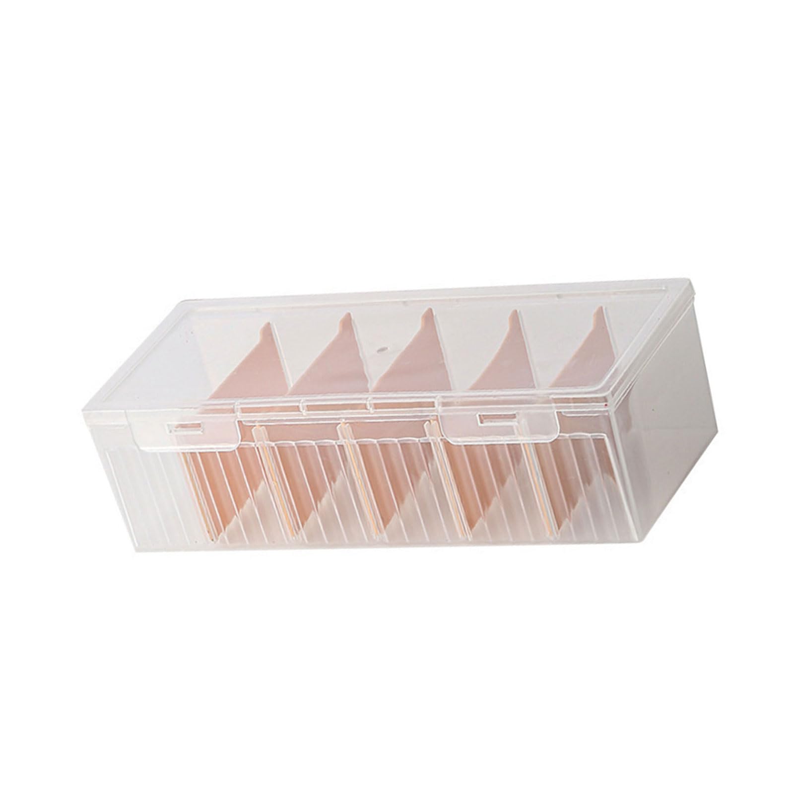 Hgenahgtf Cheng She Desk Storage Container For Cards With Clear Design Cover And Adjustable Compartments Holding Flashcards Business Cards Transparent Storage