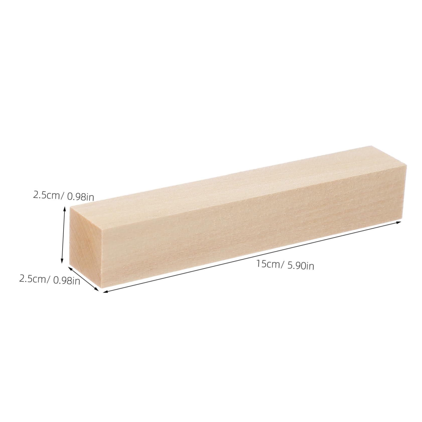 16piezas Varillas Cuadradas De Madera Natural Sin Terminar Para Manualidades y Proyectos De Bricolaje