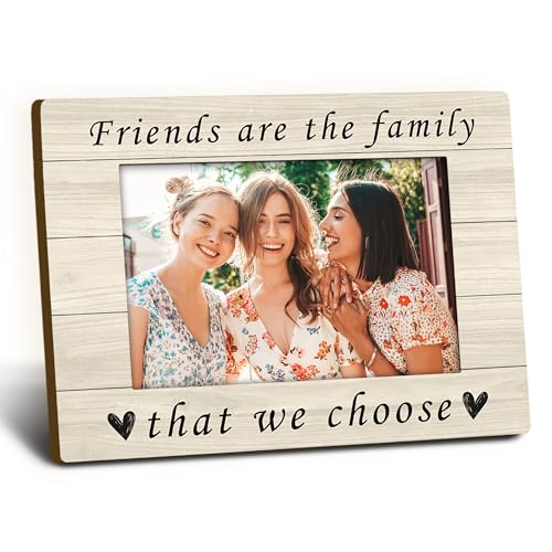 Foyoulame Friends Picture Frame 4x6, Friend Gifts Wooden Picture Frame, Christmas Birthday Gifts for...