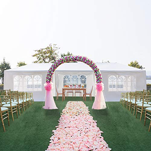 MTFY 10'x30'ft Outdoor Party Wedding Canopy Tent, Portable White Gazebo Tent for Outdoor