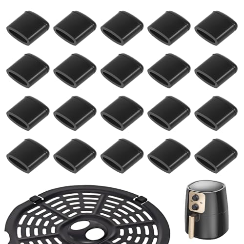 Listado de Repuestos de freidoras disponible en línea. 44 Thinp 20 protectores de goma para freidora de aire, patas de goma de silicona, fundas protectoras antiarañazos, accesorios de repuesto para sartén de parrilla (negro)