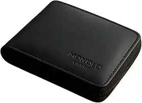 Carteira Masculina Couro Legítimo Ziper Porta Cartão Documentos Crédito CNH Grande Completa Monolo