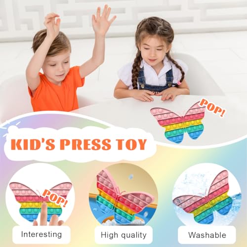 VURYAPI Poppit Pop Fidget It Toy Set - Bubble Popet Antistress Spielzeug | Figetttoys Autismus braucht druckentlastendes Spielzeug Liebe und Delfine(Schmetterling