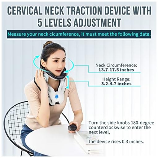 Twinklepoch Cervical Neck Traction Device, Electric Air Pump Cervical Traction Device with 3 Power Traction and 8 Built-in Airbag Support, Neck Pain Relief and Relaxation - Image 3