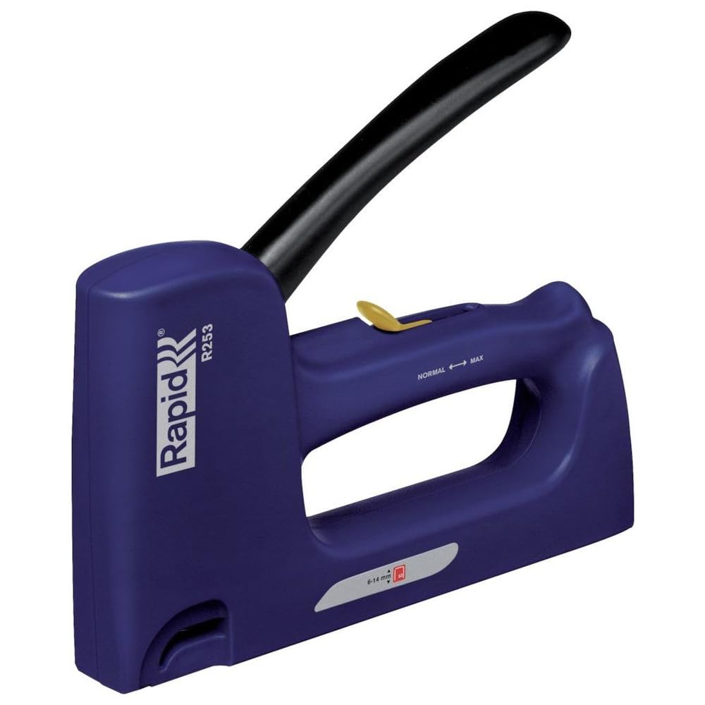 Rapid, Zszywacz Ręczny Rapid R253 do Zszywek Nr 53 z Cienkiego Drutu, Ergonomiczny Uchwyt z Funkcją Blokady, Wewnętrzne Zużywalne Części ze Stali, Wyprodukowany w Szwecji (20009450)