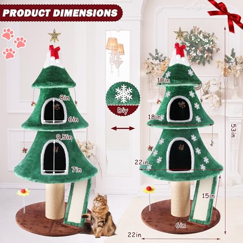 Árbol de Navidad para Gatos 53" con Condos y Rascadores miniatura 4