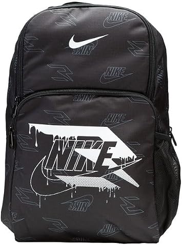 Nike 3 Brand Graphic Print Backpack Black/White One Size (30L)