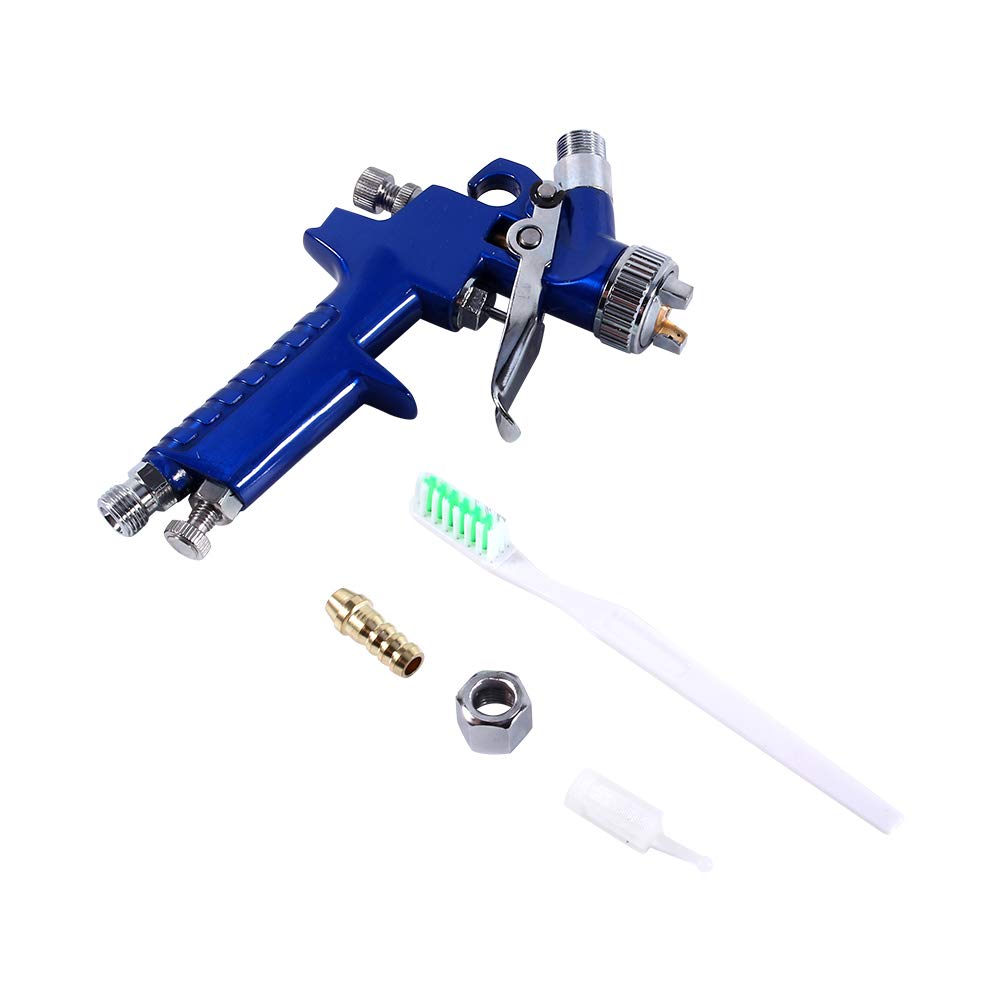 Wakects Mini -powietrzna Pistolet do Sprayu do Farby HVLP, Pneumatyczne Narzędzia Pneumatyczne o Niskim Ciśnieniu 0,8 Mm Dyszę 100 Ml z Regulowanymi 3 Pokrętłami do igieł Stali Nierdzewnej i Dysz,
