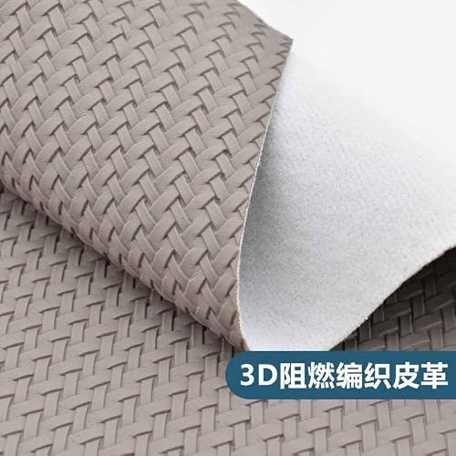 Eco Fire Retardant 3D Woven PU Faux Leather Fabric Hotel Sofa (Dark Blue,59x40 inch)