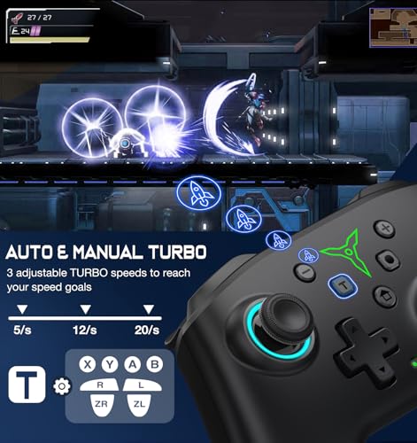 switch controller wireless switch controller compatible with switch controllerswitch 2switch liteoled wireless switch controllers work with iosandroidpc with rgb light programmable turbo amp wakeup