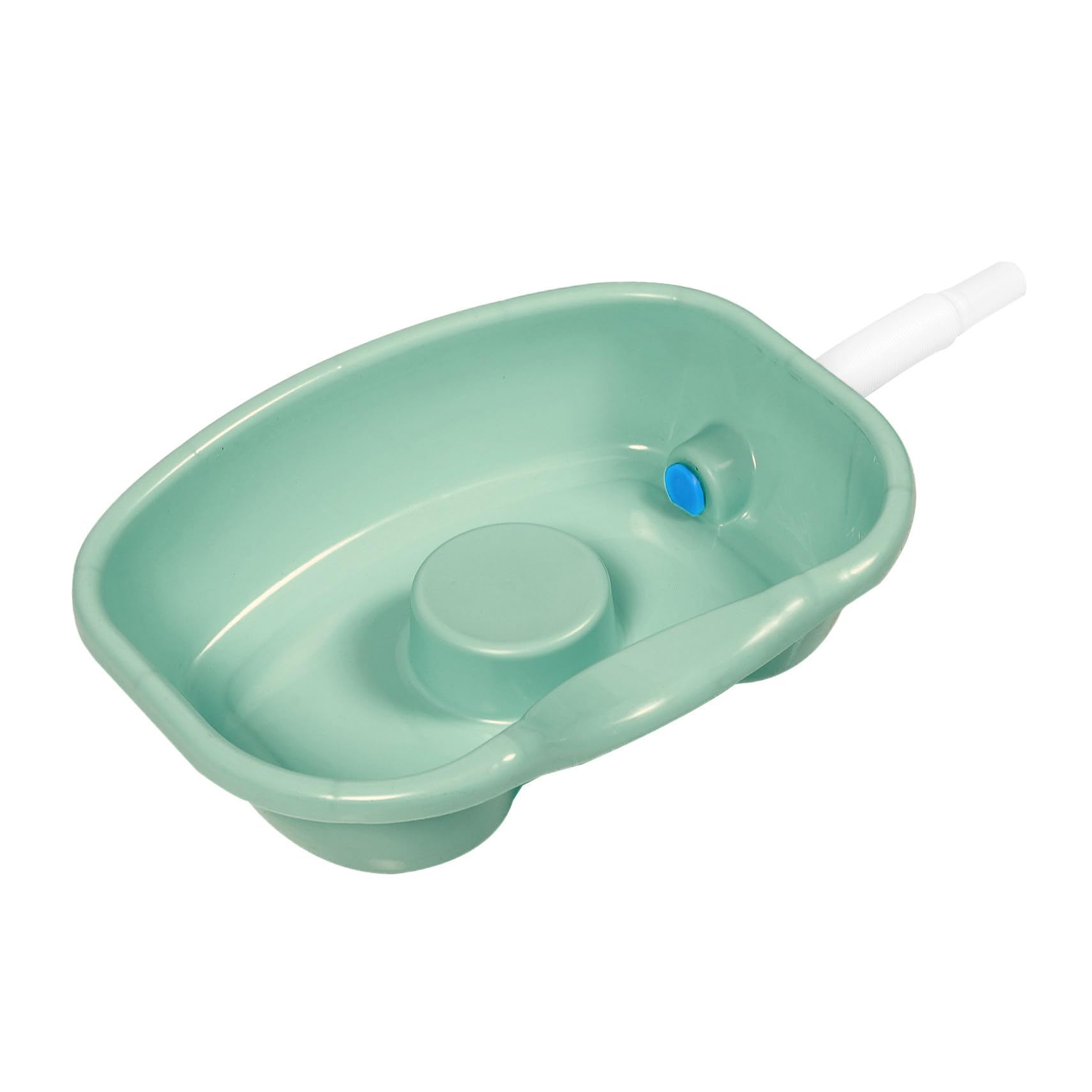 Healeved Lavatesta per Disabili in Plastica, Bacinella Ergonomica Bordo Curvo, per Lavare i Chioma a Riposo, Comoda per Anziani e Pazienti