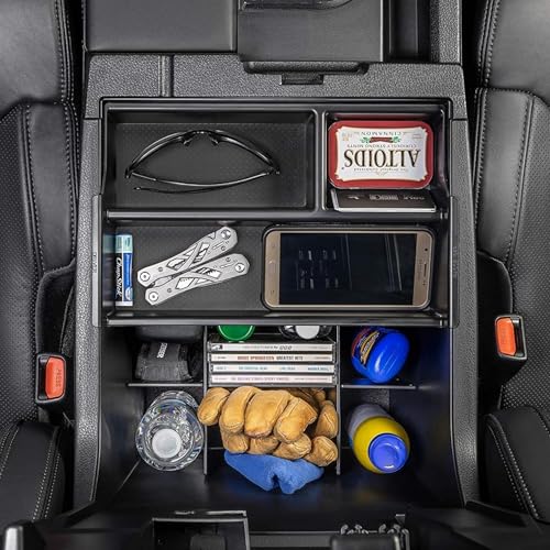 Image of Vehicle OCD - Center Console Organizer Tray for Toyota Tundra (2007-2021) / Toyota Sequoia (2008-2022) - Made in USA - SLX125