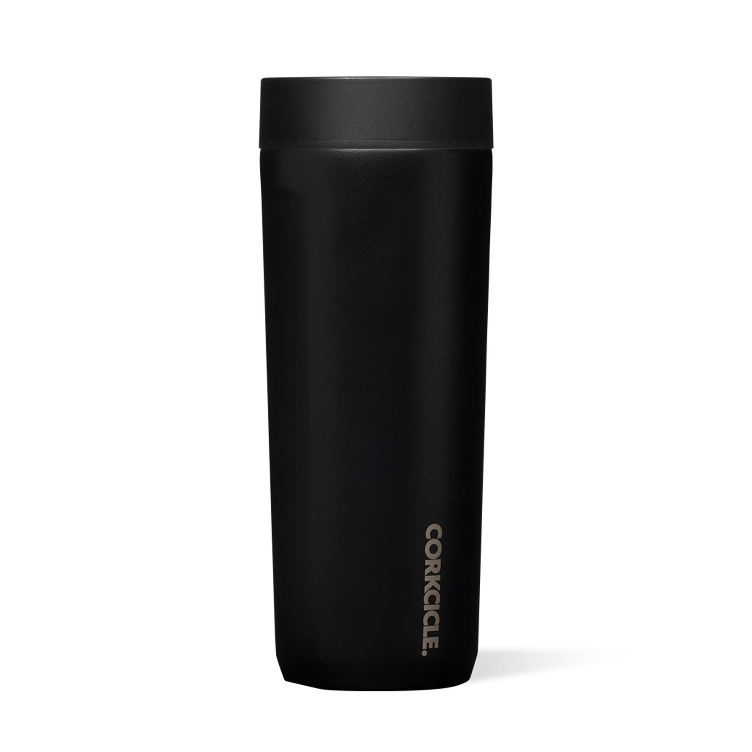 Corkcicle Commuter Cup Insulated Stainless Steel Spill Proof Travel Coffee Mug Keeps Beverages Cold for 9 Hours and Hot for 3 Hours, Matte Black, 17 oz