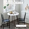 Amazon.com - Nathan James Amalia Round Marble Bistro Dining Table with ...
