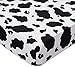 SheetWorld Fitted Crib / Toddler Sheet - Black Cow - Made In USA