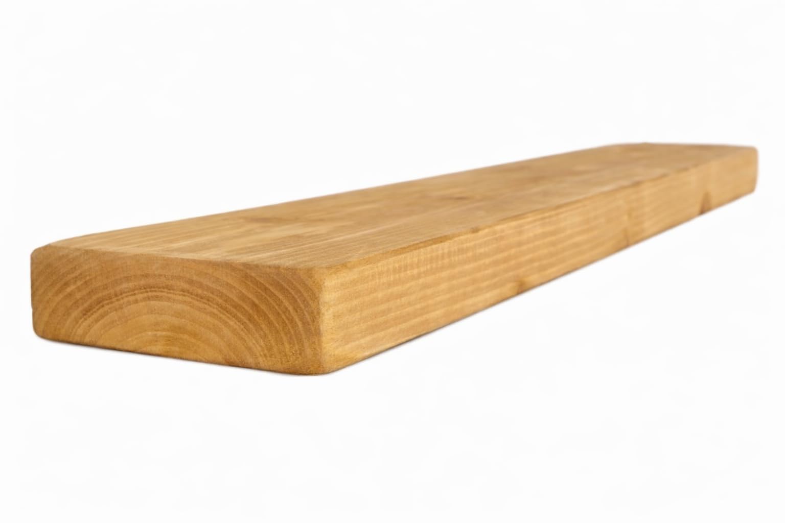 House Of Swann Rustic Floating Shelf, Solid Pine, 6 x 2 inches Wall Mounted, Rectangular, 1 Shelf (Natural Oak, 100 cm) โ image 1