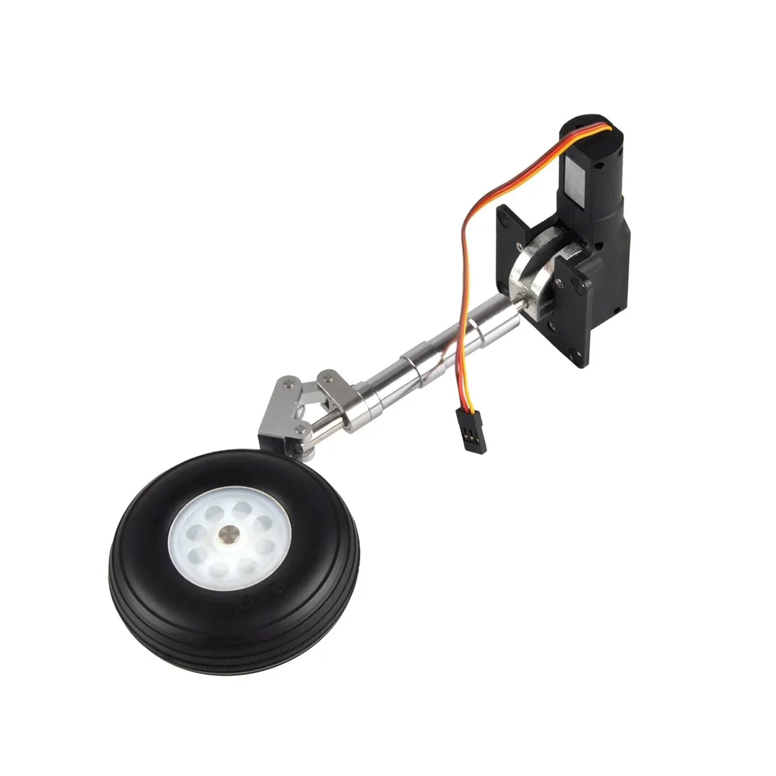 1 Juego de Tren de Aterrizaje retráctil sin servomotor, antivibración, con Ruedas de 193 mm, Compatible con Aviones RC de 1,6 m, Universal.
