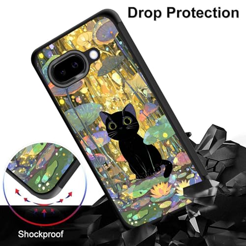 Coque Pixel 10a motif chat champignon silicone anti-choc et bords antidérapants - 3