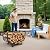 YQBRAO Rolling Firewood Rack with Wheels, 24 Inch Heavy-Duty Indoor Outdoor Log Holder, Wood Storage for Fireplace & Patio, Waterproof & Rustproof