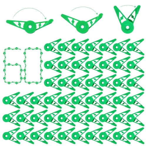 60 Stück 360 Grad Verstellbar Pflanzenbieger Lst Clips Abnehmbar Low Stress Training Pflanzenclips Pflanzen Clips Pflanzen Bieger Pflanzenstiel-Trainer-Clips für Garten Topfpflanzen Gemüse Blumen