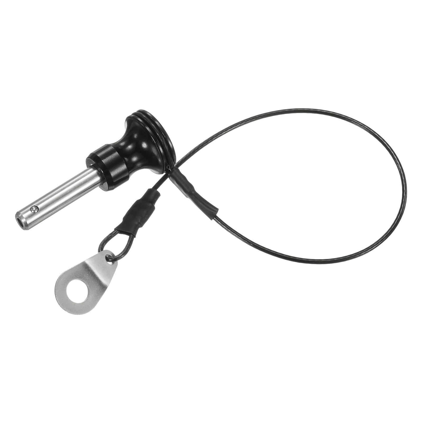 Pin Di Bloccaggio A Sfera 8 Mm Con Pulsante E Cavo Lanyard – Acciaio Inox 304, Lunghezza Utilizzo 20 Mm, Rilascio Rapido Per Aviazione E Industria