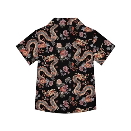 Boy Button Down Shirt Short Sleeve Hawaii Beach Summer Aloha Shirt Kids Boys Girls2