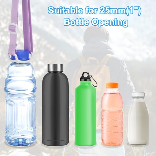 Image of PATIKIL Water Bottle Lanyard, Adjustable Holder Shoulder Strap with Ring Buckle Carrier Clips for Walk Outdoor