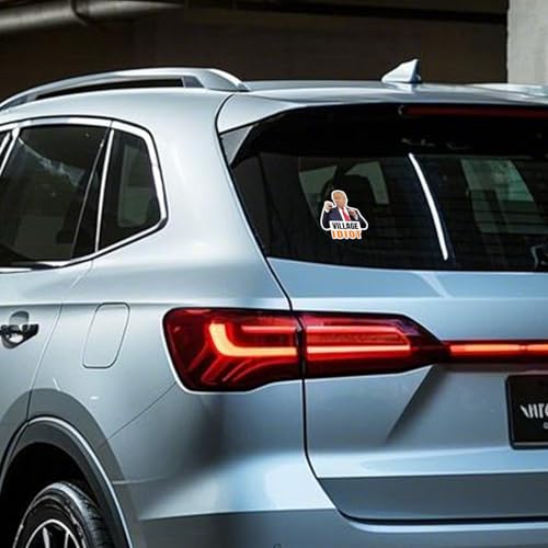 Image of ASUNO Donald Trxmp Village Idiot Sticker Vinyl Decal Self-Adhesive Label 2 inch x 3 inch for Car Window Truck Auto Wall Laptop 500 PCS