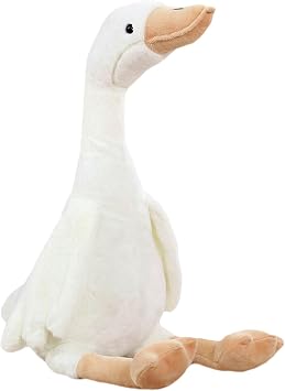 zhidiloveyou 15.7" Goose Plush Stuffed Animal, Cuddly Stuffed Swan Toy for Kids Adults, White