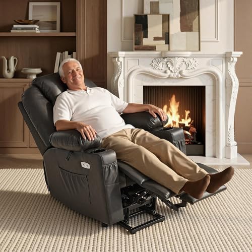 Image of MCombo Large Power Lift Recliner Chair for Elderly, Heat and Massage 7516