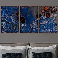 3 Piece Framed Canvas Wall Art 3D Abstract Canvas Prints Home Artwork Decoration for Living Room,Bedroom - 16