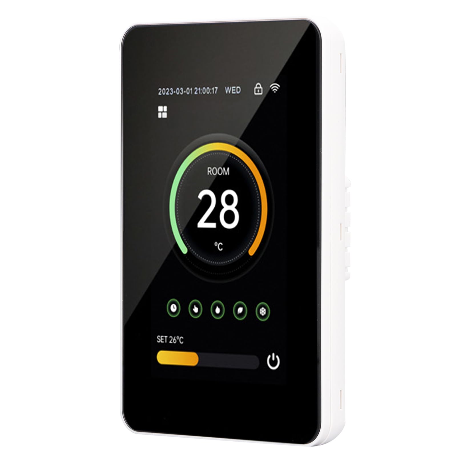 Marhynchus Termostato WiFi Inteligente Pantalla Táctil Digital Termostato de Calefacción por Suelo Radiante 100 a 250 VCA 3A Control de Aplicación Rango de Habitación de 41 a 158 F para Calefacción