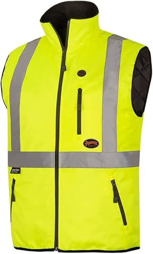 Miniatura 8 de Chaleco de seguridad térmico Pioneer de alta visibilidad para hombres y mujeres - Clase 1 - Cinta reflectante (el paquete de batería no está Negro