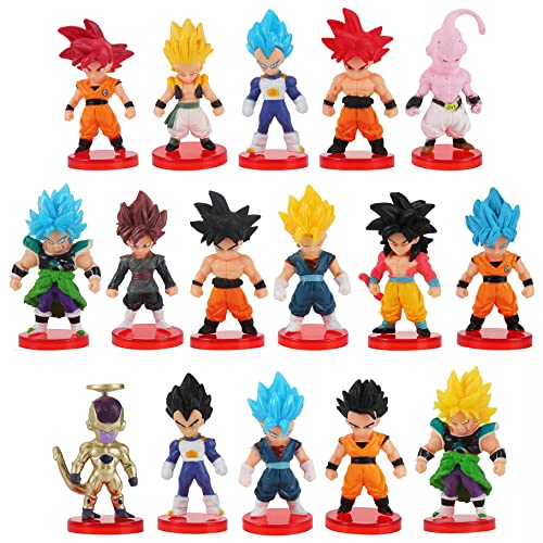 16Pcs Cartoon Anime Action Figures Set, Cake Toppers Ball For Kids And Fans Birthday Party, Collection Playset Party Supplies Decoration, 3Inch Tall #TOP21