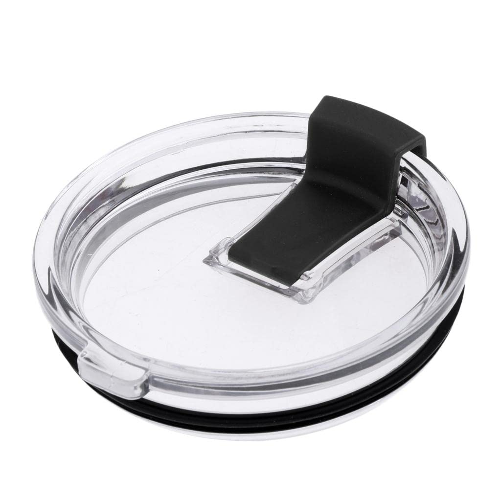 tumbler replacement lids, spill proof and splash resistant lid for cup 30oz black