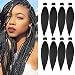 Pre-Stretched Braiding Hair ShowCoco 26"-8 Packs Long Itch Free Hot Water Setting Synthetic Fiber Crochet Braiding Hair Extension (#1 jet black)