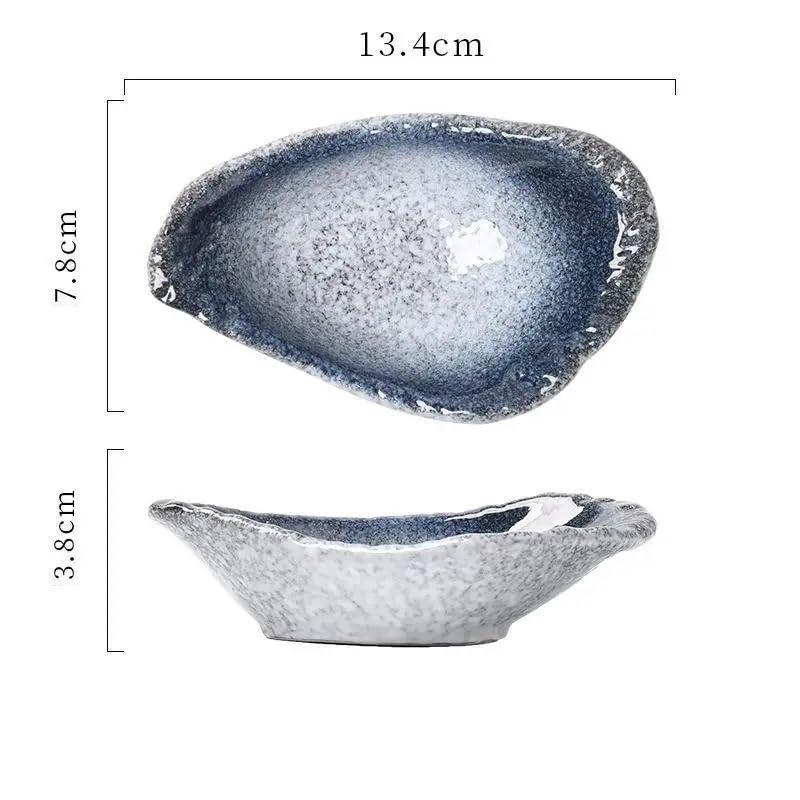 Serviertablett Japanische Gewürzschale Haushalt Keramik Gewürzschale Sojasauce Dish Essig Dish Dipping Dish Food Tray (A)