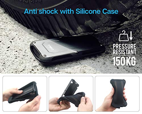ineo 2.5 inch USB 3.1 Gen2 Type C Rugged Waterproof & Shockproof External Hard Drive Enclosure for 9.5mm & 7mm SATA HDD SSD [C2580c] - Thumbnail 7