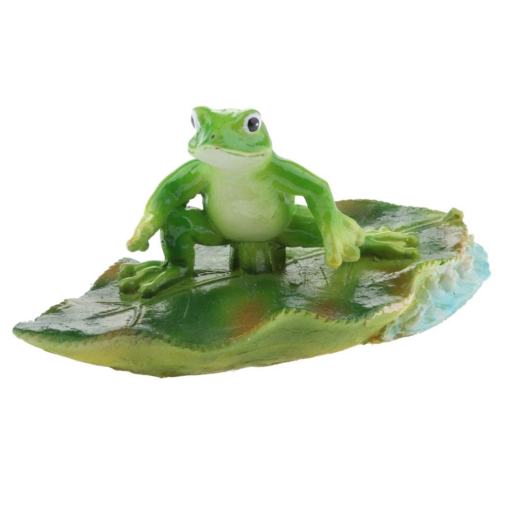 LICHTS Artificial Lotus Leaf Frog Water Floating Ornament Pond Decor 3 Types B-image-16