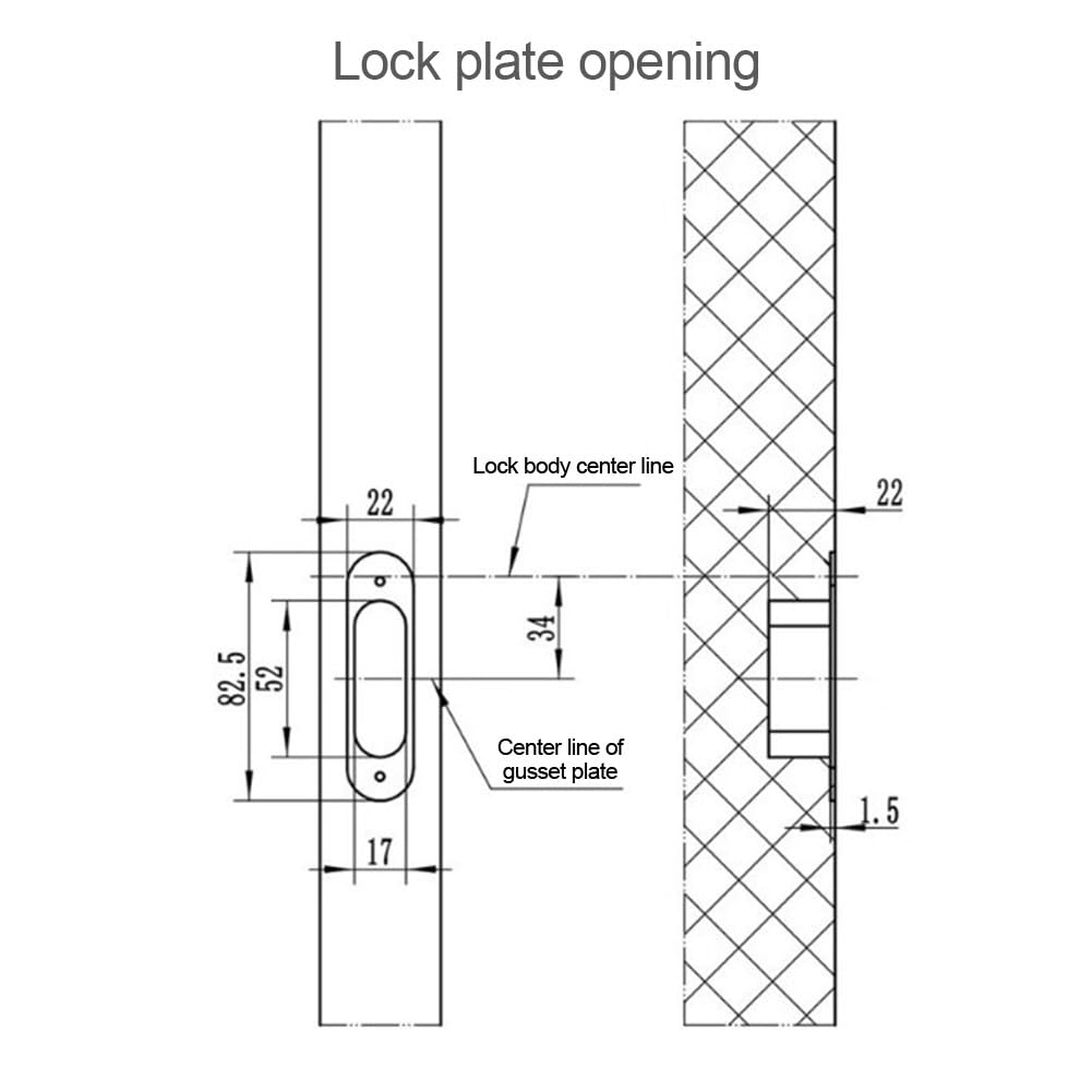 Cerradura de puerta minimalista, fácil instalación, mecanismo antibloqueo, mecanismo de bloqueo seguro para dormitorio y privacidad, cerradura de puerta invisible para Schla